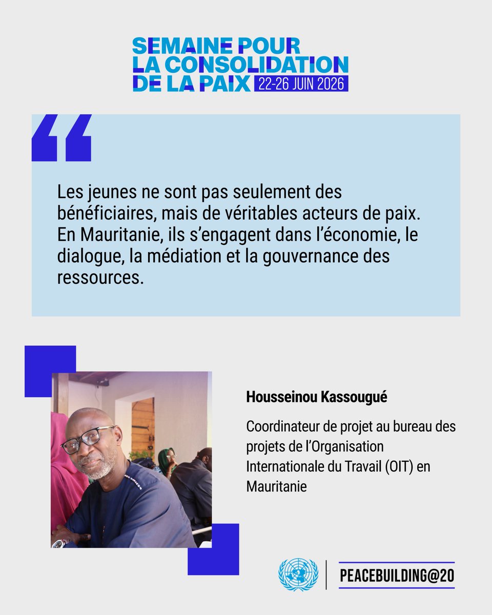 PBFMauritanie's tweet photo. #PeacebuildingWeek | La 🇲🇷 à l’honneur 

Lors d’un événement @FAO, l’emploi des jeunes s’impose comme levier de paix.
+3⃣5⃣0⃣ jeunes formés, coopératives renforcées.
Projet @FAO /@IloMaghreb : transformer les tensions en opportunités inclusives &amp; durables.

@UNPeacebuilding 🇺🇳 https://t.co/zPseFAs2af
