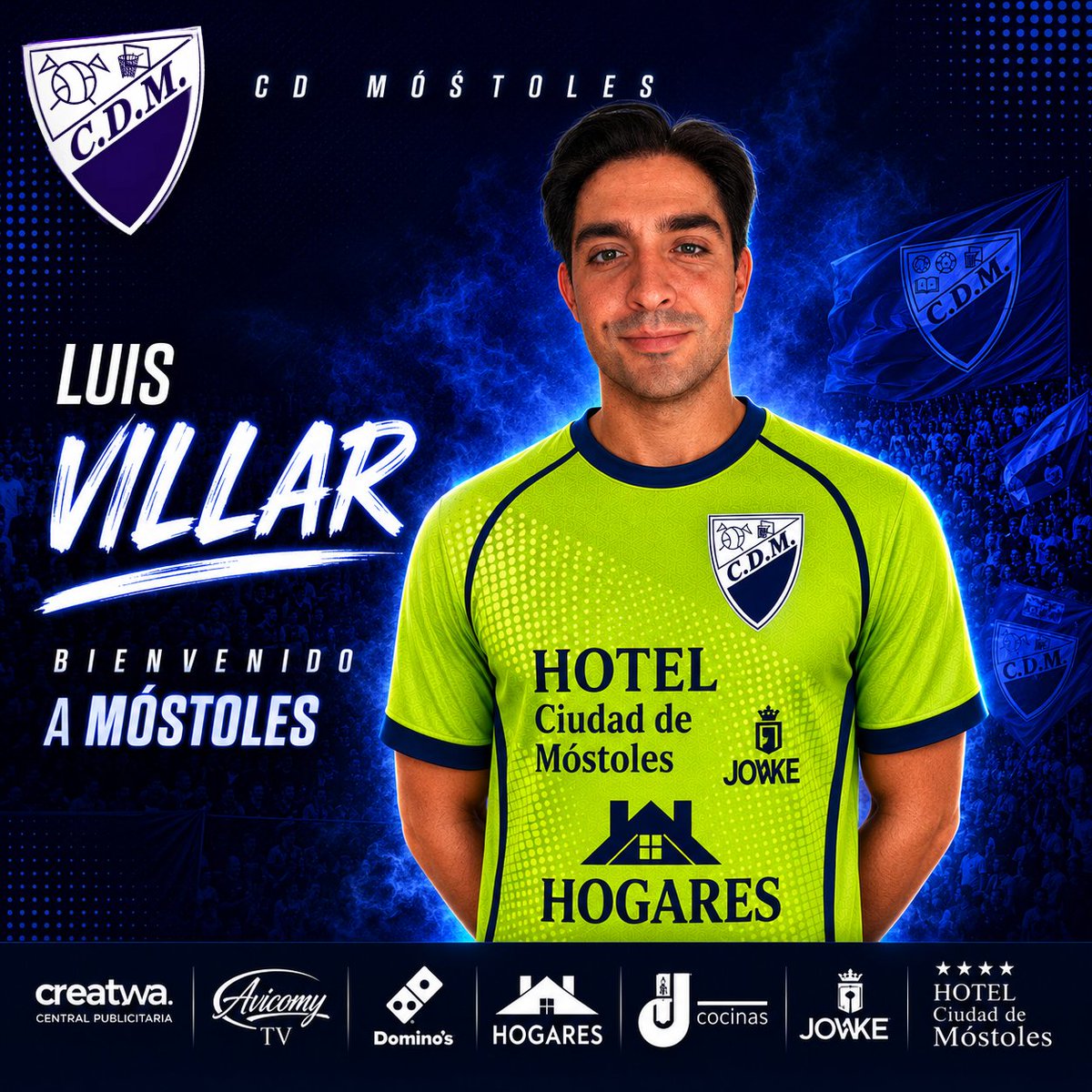 CDMostolesOfic's tweet photo. 🧤 Refuerzo bajo palos 

Damos la bienvenida a Luis Villar, portero que llega para aportar seguridad, experiencia y competitividad a nuestra portería
A lo largo de su trayectoria ha defendido los colores de clubes como el Atlético de Pinto, Alcobendas CF y CD Fortuna, entre otros https://t.co/MAEutn3cVZ