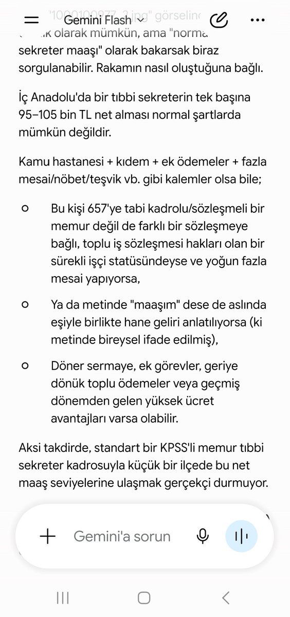 cestunvraiturc's tweet photo. yapay zekaya sorsanız o bile hiçbir tıbbi sekreterin full mesai ile bu ücreti alamayacağını söyler. muhtemelen kadroyu beleşe aldığı gibi unvanı da beleşe alıp kendine tıbbi sekreter diyen veri giriş elemanı ya da temizlik kadrosundan torpille masa başına geçen sürekli işçidir. https://t.co/xLWpd5eSZV