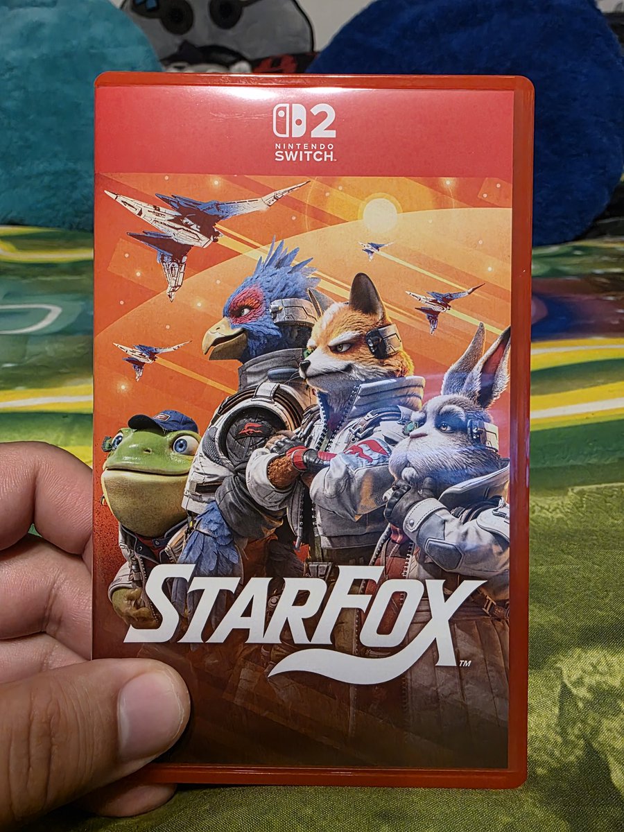 tinymoon83's tweet photo. A birthday gift for me, can't wait to play this on my days off this weekend, and reminisce my childhood memories with a new adventure!!! 🦊🐰🐸🐦🎮 #NintendoSwitch2 #StarFox #BirthdayGift #NintendoNostalgia https://t.co/9y4I4VYy1w