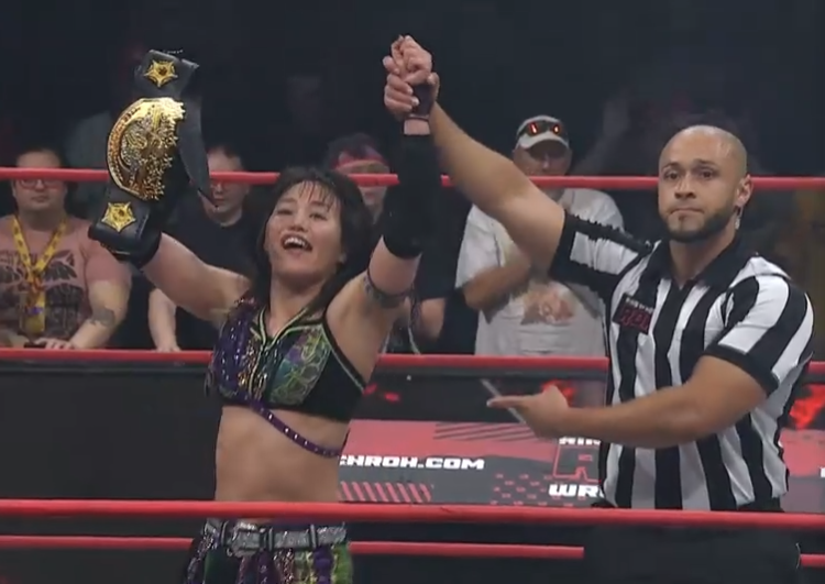 JaxIrvin's tweet photo. Syuri wins #RingofHonor #STAROM #CMLL #ROH #AEW #AEWDynamite #AEWCollision #WatchROH #ROHGlobalWars #HonorClub https://t.co/a5os9b9nyS