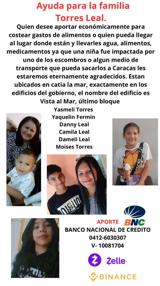 NiarixEcl1's tweet photo. Porfavor aporten para esta familia‼️‼️‼️ https://t.co/W1Jc6fvNDo