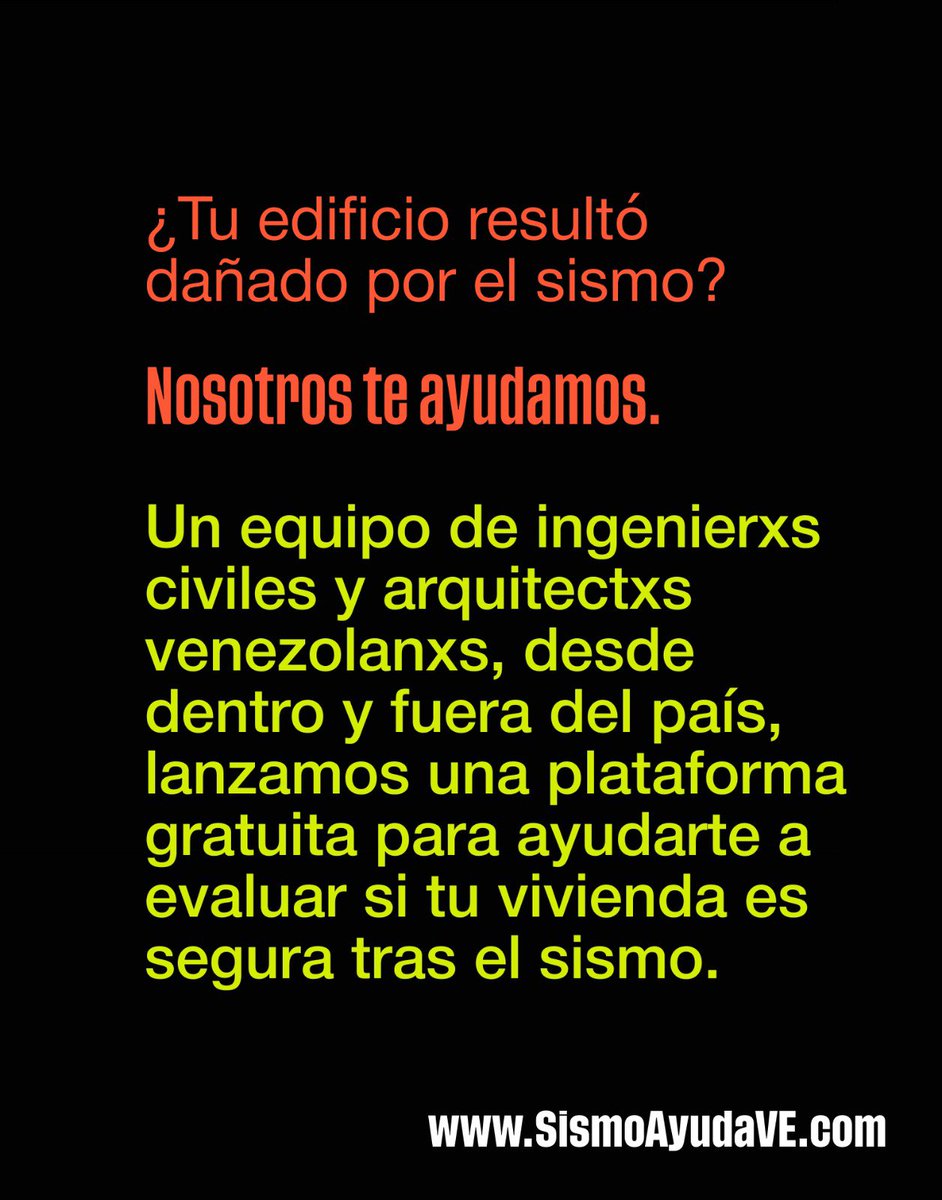 KellyTonikoo's tweet photo. Ingenieros Civiles Venezolanos 🇻🇪 en todo el mundo nos estamos organizando para ayudarles a evaluar la seguridad Estructural de tu vivienda posterior al sismo.

En las imágenes el paso a paso 

Un abrazo desde la distancia 🫂 🇻🇪 https://t.co/LqpBp5z1oT