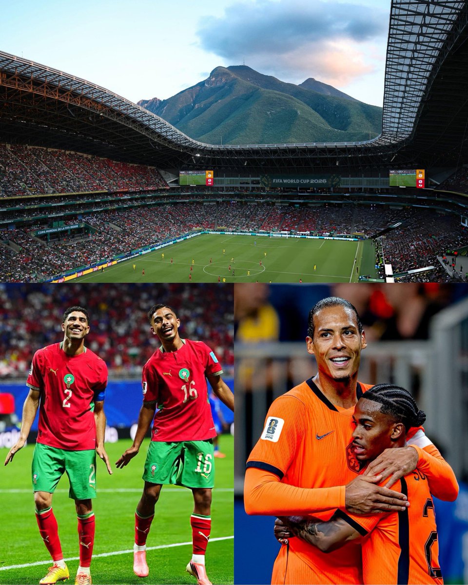 SomosAnalistas_'s tweet photo. ¡¡PARTIDAZO CONFIRMADO!! 🤯🇳🇱🇲🇦

Países Bajos y Marruecos se enfrentarán en 16vos en el estadio de Monterrey.

Será un PARTIDAZO HISTÓRICO. ⛰️ https://t.co/6SmMepfxoS