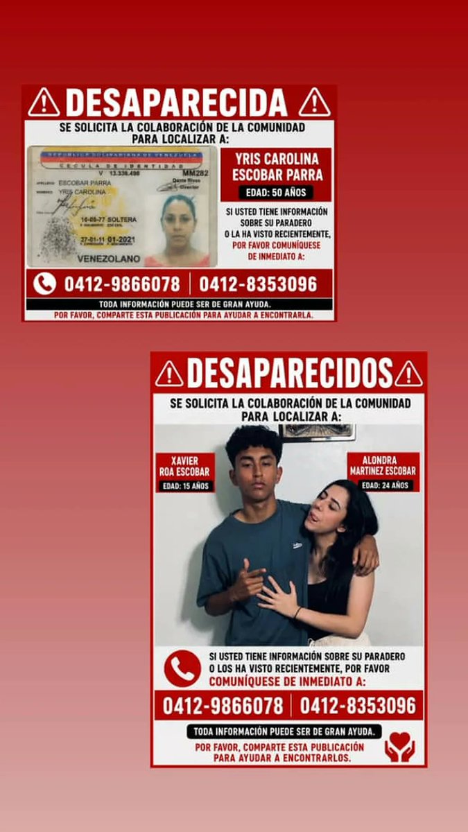 VilmaVargas's tweet photo. Ayudemos a conseguirlos https://t.co/KJHL7T8nx1