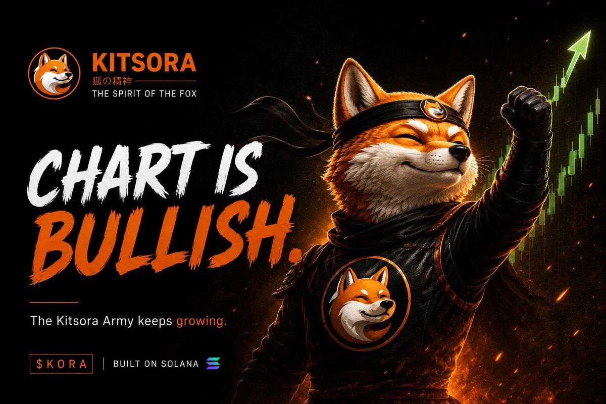 Kitsora_'s tweet photo. 🦊 Strong momentum.

The community is growing
The chart is moving
The journey continues

Thank you to every holder.

$KORA
👉 733uEh5HvHRiY9cCQtZT7UH42dZ3qXpdkQW8rNCppump https://t.co/IjjnfTPMXs
