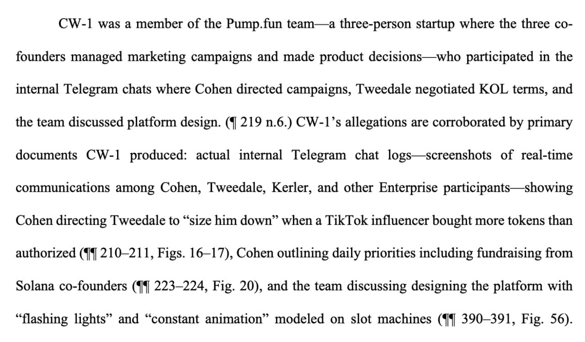 ThomasKDunne's tweet photo. THIS IS FUCKING GENNY 

3 WITNESSES ARE TAKING DOWN PUMPFUN  THEY ARE SUING PUMP FOR EVERYTHING, 

THATS WHY ALON POSTED A 5MIL SALARY FOR A LAWYER YESTERDAY - https://t.co/gduCgjtJMz 

This is actually fucking insane, these 3 people are actually going to take down pumpfun https://t.co/JIngNlCLbH