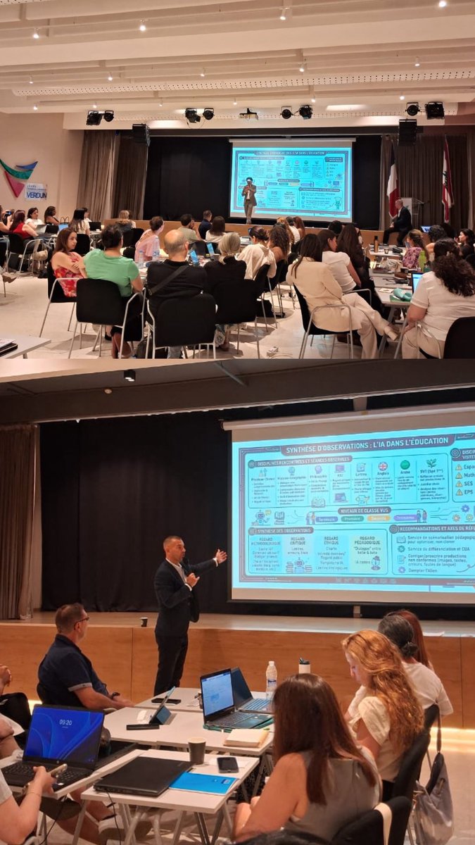 LFLV_MLF's tweet photo. Le Lycée Franco-Libanais Verdun a accueilli une formation consacrée à l’utilisation de l’intelligence artificielle au service des élèves à besoins éducatifs particuliers (EBEP) et de la Conception Universelle des Apprentissages (CUA).

Organisée par Christophe Navaux et encadrée par Philippe Bidet, cette rencontre a réuni les enseignants autour de réflexions et d’outils concrets visant à favoriser une école plus inclusive, différenciée et adaptée aux besoins de chaque élève. Une initiative enrichissante au service de la réussite de tous.

@aefeinfo @mlfmonde