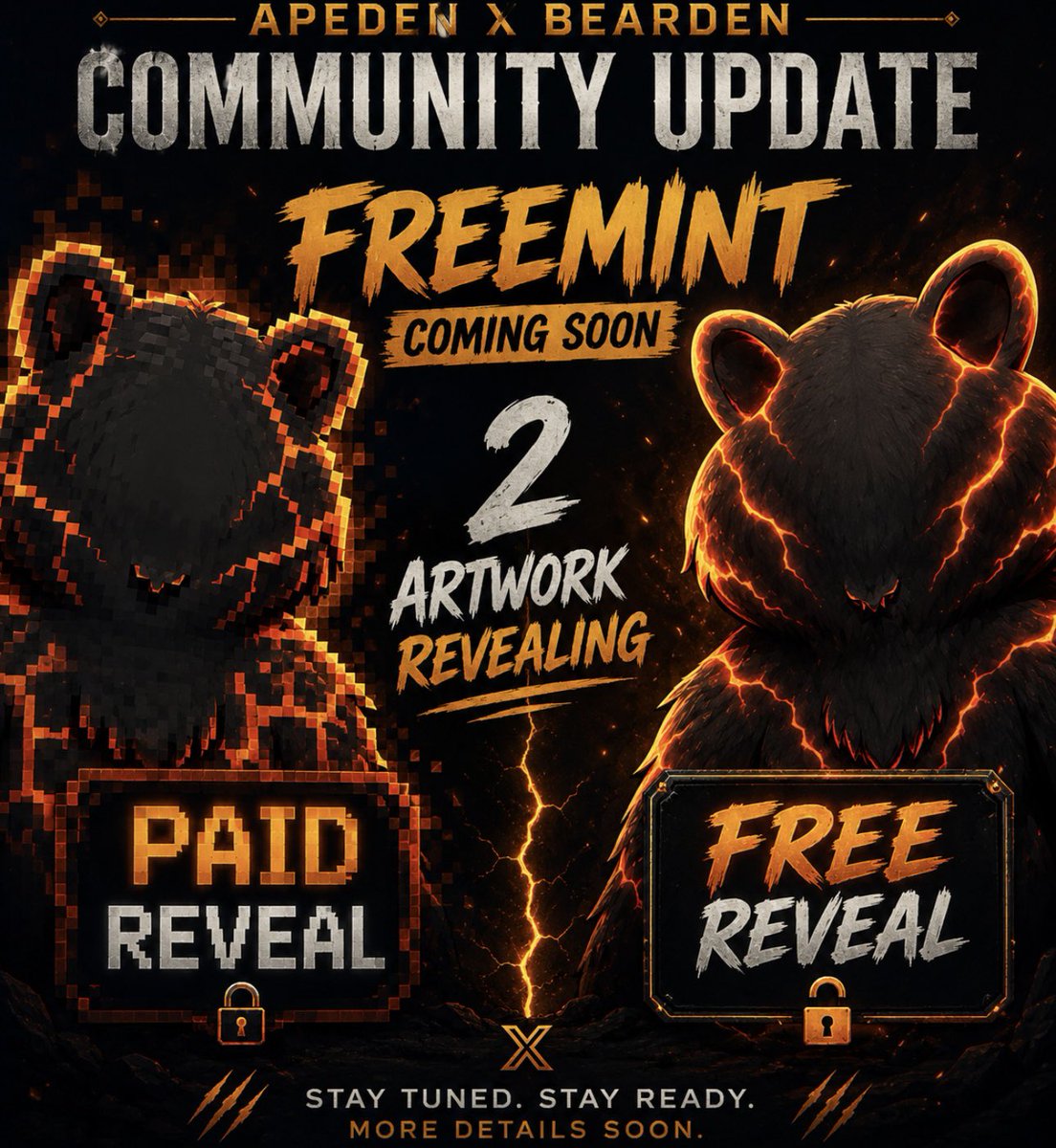 JsApeDen's tweet photo. 📢 COMMUNITY UPDATE

The vote is in. ✅

The community has spoken, and we’re excited for what’s ahead.

🔥 FREE MINT
🎨 2 ARTWORK REVEALS
🎮 WEEKLY EVENTS
🤝 NEW COLLABORATIONS

We’re entering the next phase, with fresh artwork, more community activities, and new opportunities. https://t.co/zhUzCQVQHj