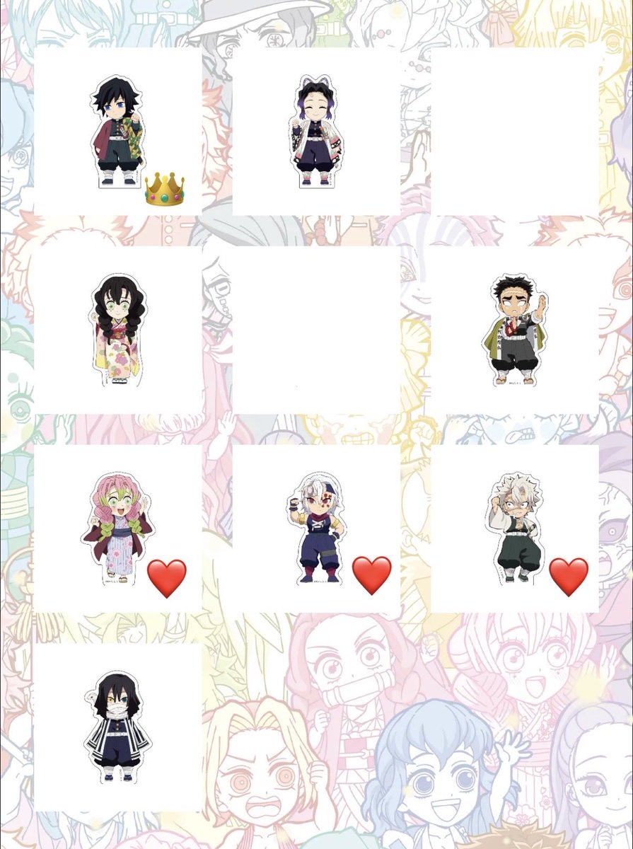 mugi_65's tweet photo. 【交換・買取】鬼滅の刃 ufotable ツキイチクジ2605 繋がるイラスト大集合

譲：義勇 しのぶ 蜜璃 悲鳴嶼 宇髄 実弥 伊黒 、定価

求：義勇 立志編 >> 柱稽古編(おはぎ > 幼少期)

郵送交換/長期取引
👑❤️は🌸との交換優先
買取時の抱き合わせは要相談
お気軽にお声かけください
#mugi65_trhk https://t.co/LQKe4tzP9N
