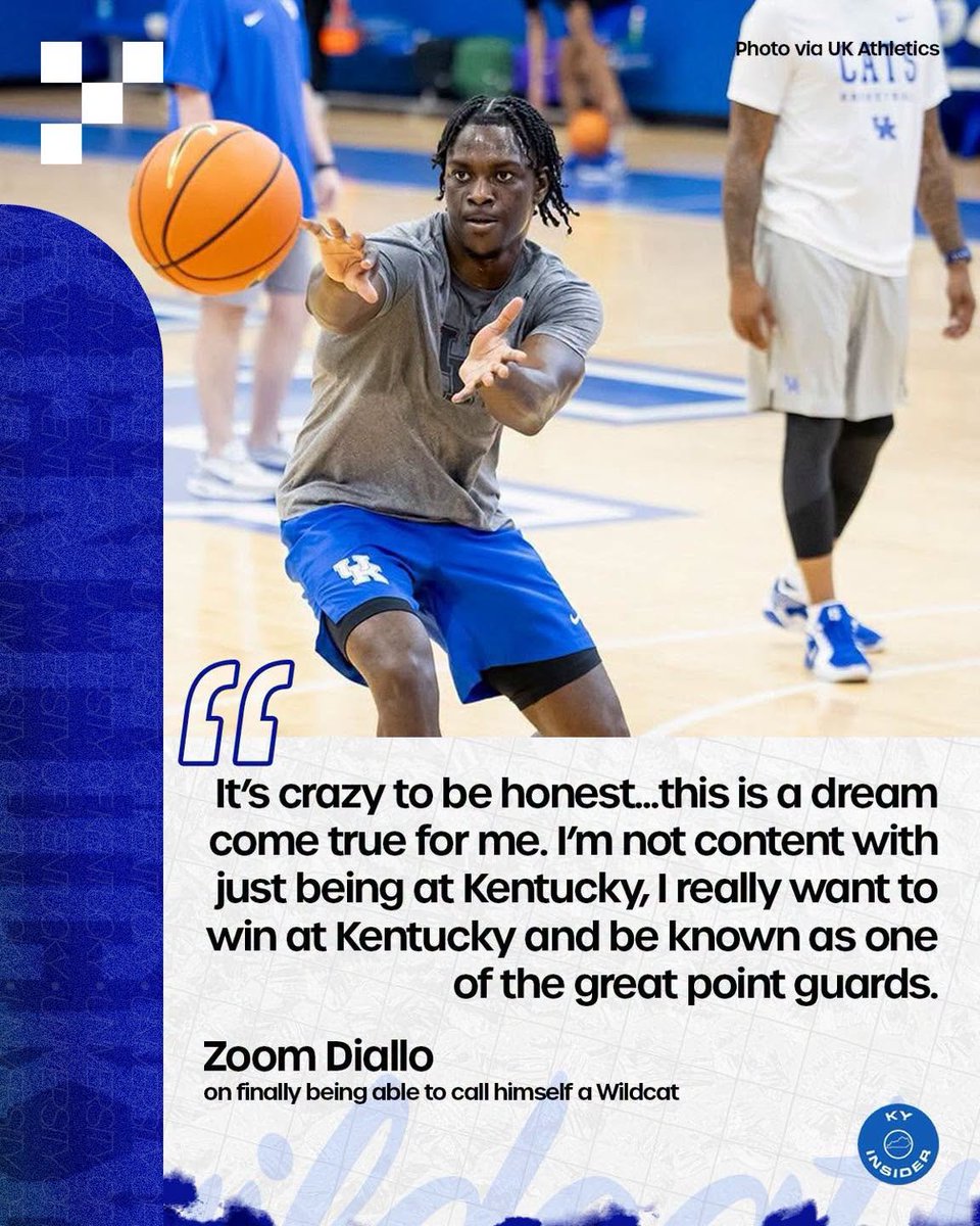 TristanUda's tweet photo. During today's media availability, Zoom Diallo made it known that he wants to be remembered at Kentucky.

“This is a dream come true for me... I’m not content with just being at Kentucky, I really want to win at Kentucky and be known as one of the great point guards.”

Mindset. https://t.co/zfxX1PVtKL