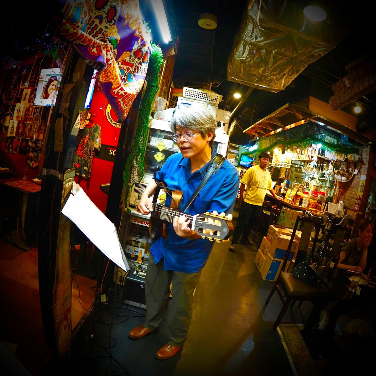 Ohtamaru's tweet photo. 2026年 
6/28日曜 19:00

亀戸　メキシコ料理🇲🇽
『ラ・テキーラ』にて
オオタマル vo,g
東京都江東区亀戸5-13-2
℡03-6324-5066

#亀戸　#メキシコ料理 https://t.co/Nxd3Kk46ui