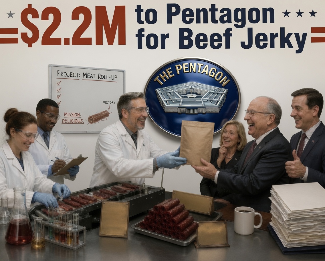 open_the_books's tweet photo. #WasteOfTheDay: In 2012, a Pentagon program meant to improve combat capabilities spent $1.5 million developing a chipotle-flavored beef jerky snack for troops. That's about $2.2 million in today's dollars. https://t.co/STV2cj0fmH