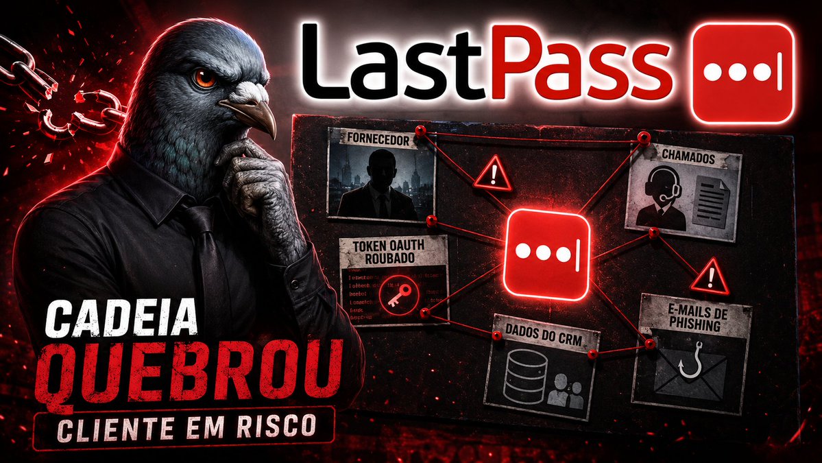 coachdeosasco's tweet photo. O token vazou e o cliente virou isca: LastPass de novo na mira

https://t.co/7QbxfYyb60

#cibersegurança #lastpass #supplychain #phishing #naoclica https://t.co/DD2cgApJxa
