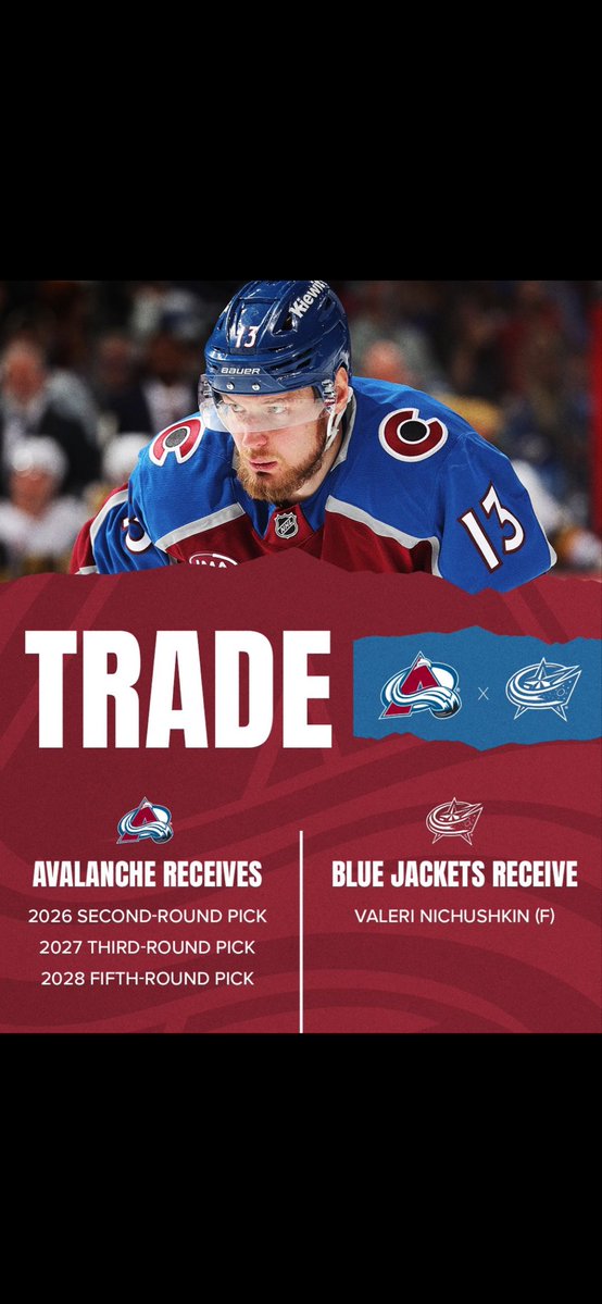 RealPolo8's tweet photo. @DetroitRedWings @griffinshockey Another 2 way contract… 
Of course Redwings weren’t acquiring a legit top 6 forward like Nichushkin for a bag of peanuts. 
We need to find good players that are cap dumps. Example Nichushkin https://t.co/UrMgVIFDUa