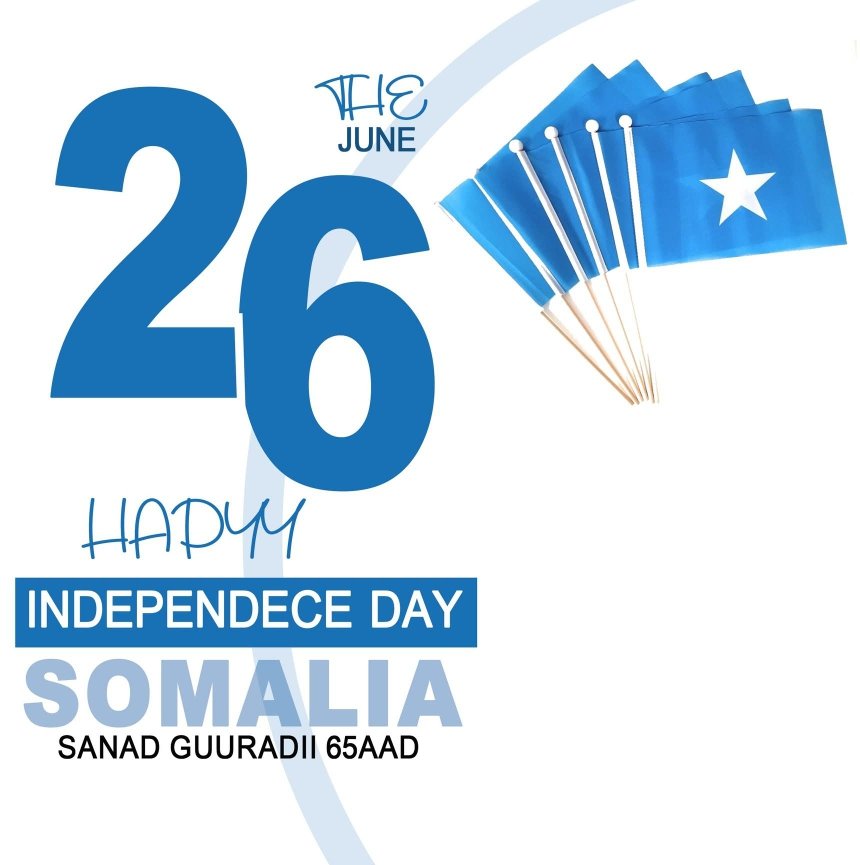 Banadir2024's tweet photo. On this historic occasion,we extend our heartfelt congratulations to the Somali people as we commemorate the first time the Somali flag was proudly raised on Somali soil and celebrate the independence of the Northern Regions.
Happy Independence Day, Somalia! 🇸🇴 https://t.co/YWtx1SoOVx