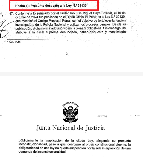 LuisMiguelCaya's tweet photo. #LOULTIMO: JNJ ABRE NUEVA INVESTIGACION PRELIMNAR CONTRA DELIA ESPINOZA

Mediante Resolución 398-2026, la @JNJPeru ha acogido nuestra denuncia; y, a resuelto abrir unanueva investigación preliminar contra la ex Fiscal de la Nación y actual decana del CAL, Delia Espinoza.
En esta oportunidad, los hechos investigados serán:
a) La denuncia interpuesta contra 11 congresistas.
b) Desacato a la Ley 32130.
c) Sobreprotección al fiscal José Domingo Perez.

La investigada tiene 10 días hábiles de plazo para presentar sus descargos.