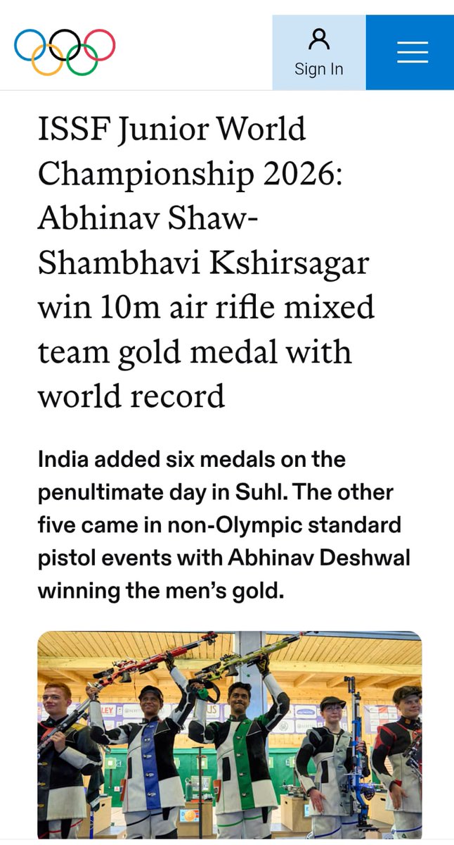 IndranilKhan's tweet photo. Called our brother from Asansol, Shri Abhinav Shaw to congratulate him for his stupendous success in the ongoing ISSF Junior World Championship 2026. Thank you for making India proud. Thank you for making West Bengal proud. 🙏🏻 https://t.co/9y4Y78iEOY