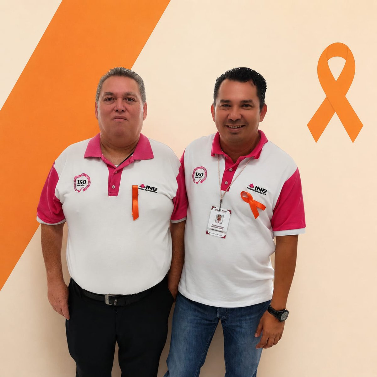 INE_TABASCO's tweet photo. En el marco del #DíaNaranja, el personal de la 04 Junta Distrital Ejecutiva del #INE #TABASCO en #VILLAHERMOSA, se suma a la lucha para poner fin a la violencia en contra de las mujeres y las niñas.
#25Junio #NoMásViolencia https://t.co/4CB4miY2LA