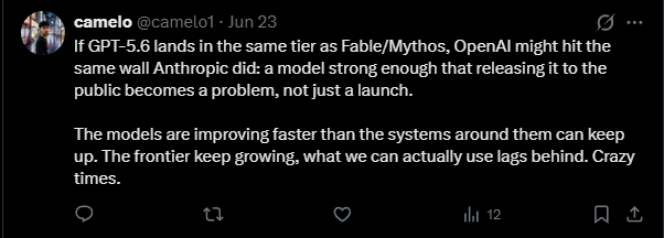 camelo1's tweet photo. @WatcherGuru Called this a few days ago. Hope we get access to these models soon. https://t.co/w5BPgp1DDv