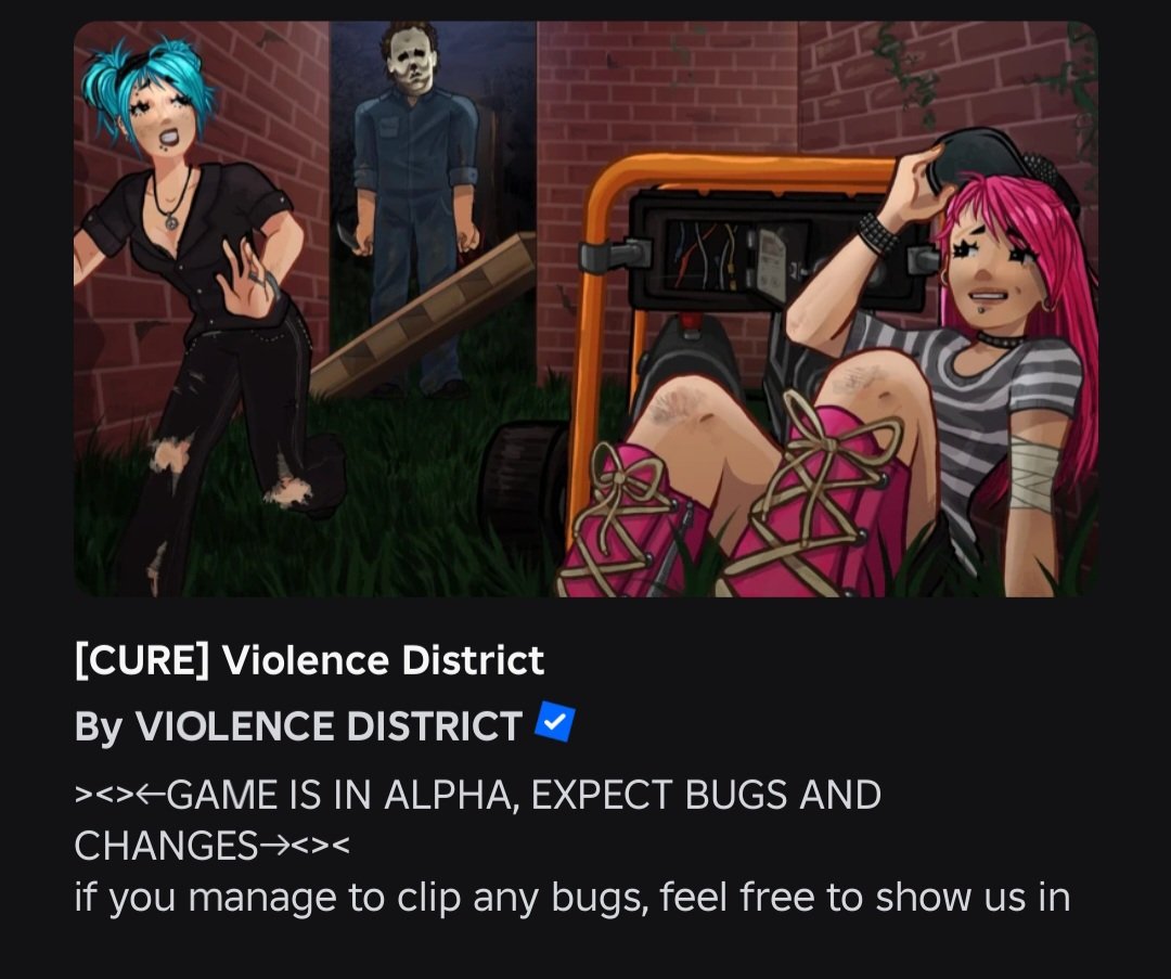 aielg_'s tweet photo. It's always tiring to see dbd fans accuse pillar chase of being a "dbd rip-off" as if violence district wasn't right under everyone's noses https://t.co/aJdeWxjnmw