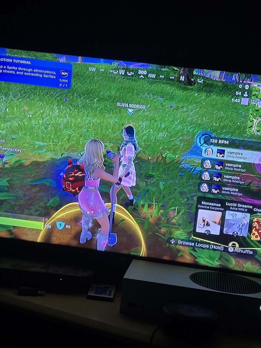goodbyesabby's tweet photo. I’m vibing with Olivia Rodrigo on Fortnite doing a Livbrina collab what always wanted 🩷🙌🏽✨ @SabrinaAnnLynn @TeamSabrina @oliviarodrigo @LiviesHQ https://t.co/18QRc2VVQd