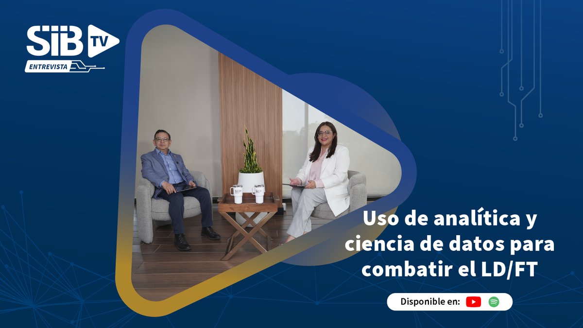 sib_guatemala's tweet photo. 𝐒𝐈𝐁 𝐓𝐕 𝐄𝐍𝐓𝐑𝐄𝐕𝐈𝐒𝐓𝐀𝐒 | 𝐔𝐬𝐨 𝐝𝐞 𝐚𝐧𝐚𝐥𝐢́𝐭𝐢𝐜𝐚 𝐲 𝐜𝐢𝐞𝐧𝐜𝐢𝐚 𝐝𝐞 𝐝𝐚𝐭𝐨𝐬 𝐩𝐚𝐫𝐚 𝐜𝐨𝐦𝐛𝐚𝐭𝐢𝐫 𝐞𝐥 𝐋𝐃/𝐅𝐓

Conoce más sobre el uso de analítica y ciencia de datos para la prevención y combate del lavado de dinero y el financiamiento del terrorismo.

▶️ Disponible en: ⬇️⬇️⬇️⬇️⬇️⁣⁣⁣⁣⁣⁣⁣⁣⁣
⁣
🔴 𝐘𝐨𝐮𝐓𝐮𝐛𝐞: https://t.co/3AYhJ3CFCS
🟢 𝐒𝐩𝐨𝐭𝐢𝐟𝐲: https://t.co/QjY7XsN7qw
⁣
#SIBEntrevistas #Analítica #CienciaDeDatos #LDFT