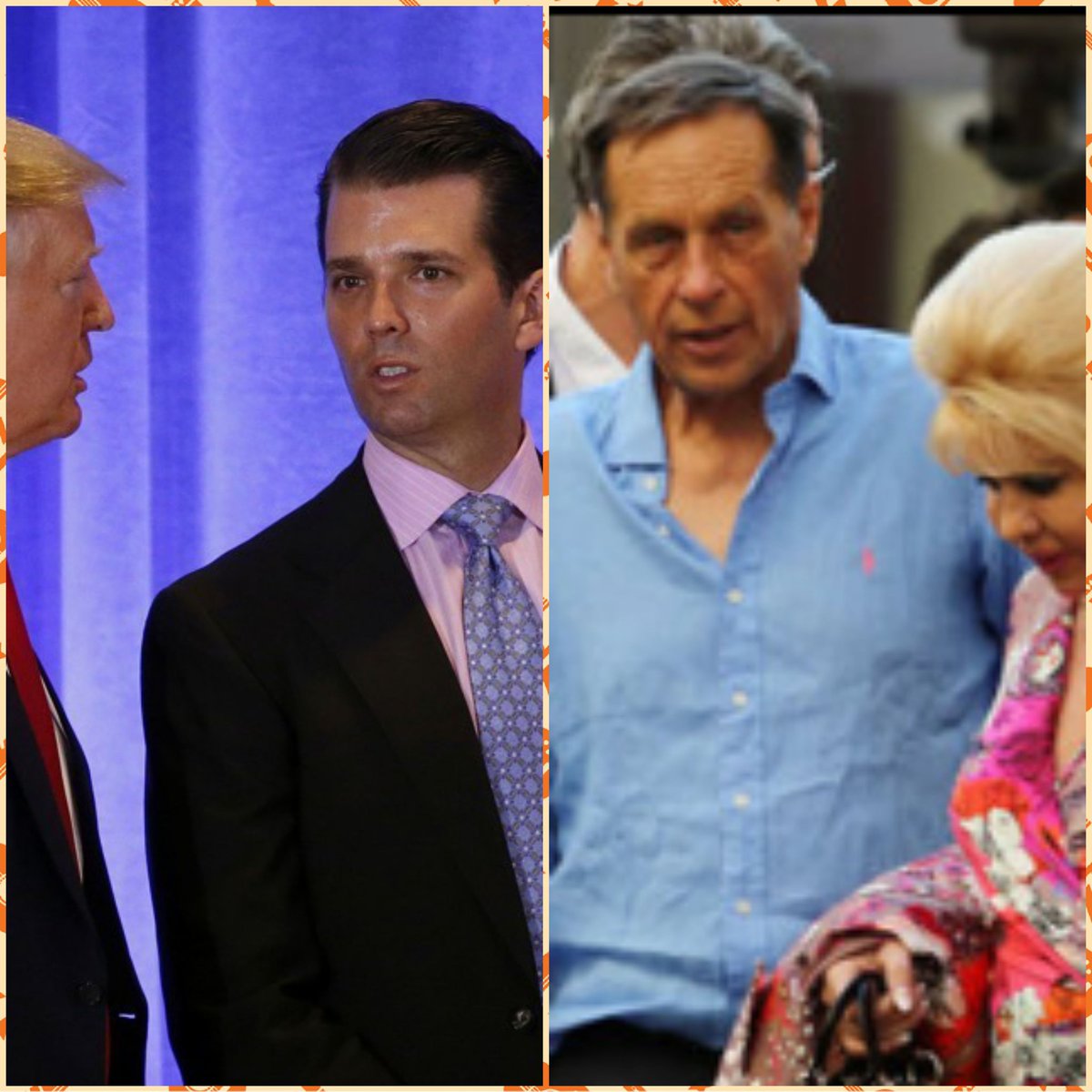 Changes4Better's tweet photo. @Gianl1974 Their first son was actually fathered by George Syrovatka, Ivana's first love. #PedoPOTUS just loves putting his name on fake things that arent his, like DJTJ. https://t.co/2kZxuIISj2