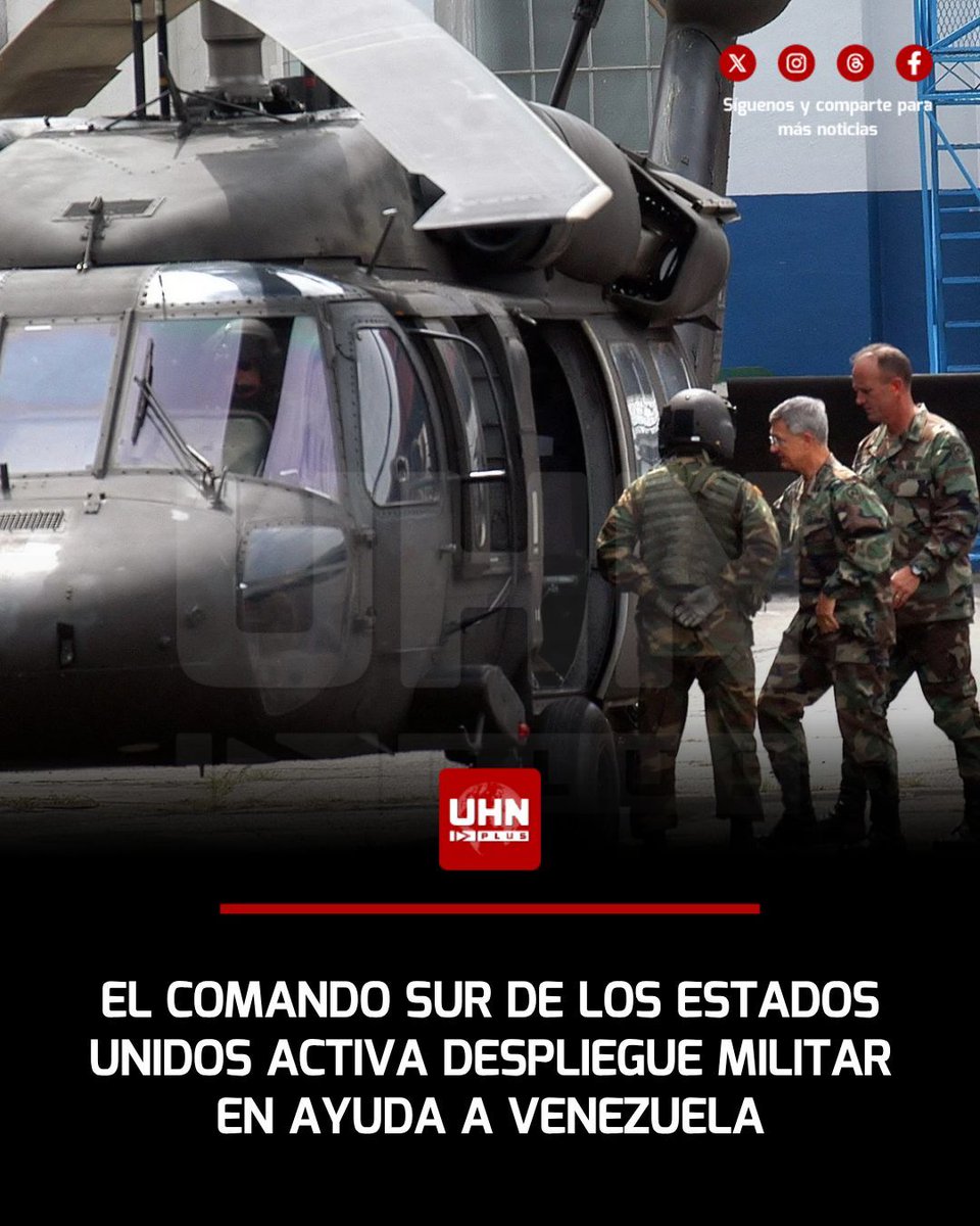 UHN_Plus's tweet photo. 🇺🇸🇻🇪‼️ | Bajo las directrices del Departamento de Guerra de los Estados Unidos, el Comando Sur inició una estrecha coordinación con el Departamento de Estado para movilizar de inmediato capacidades logísticas, puentes aéreos y equipos de salvamento militar en apoyo a las operaciones de socorro en Venezuela tras los catastróficos terremotos.