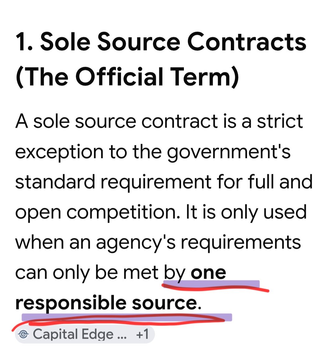 VAIndependent00's tweet photo. @its_The_Dr @FarmingVirgina Sole Source and No Bid Contracts are pretty much the same.  What made this company the one and only responsible source????? https://t.co/3rus2kF6kN