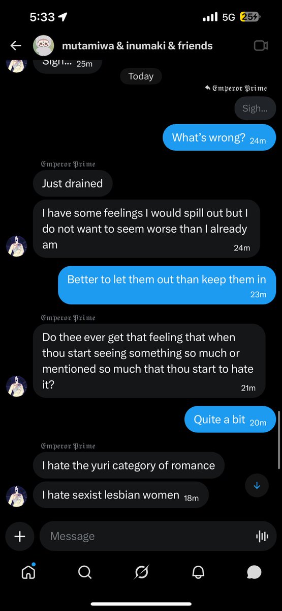 your_fav_fiend's tweet photo. //tldr 

@/T_King_Of_Lust is rather problematic unfortunately who shared rather negative connotations of bi/gay women. 

He’s shown this negative behaviour for a while and had a rather possessive nature towards those he thought as “mates” even though they preferred same sex ships https://t.co/pLKXXihfOA