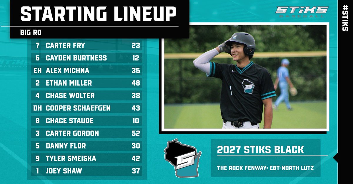 ohhBHAYve's tweet photo. GRB-STiKS 17 Black lineup for game of the Big Ro Memorial. #STiKS https://t.co/R0j76WJ7p8