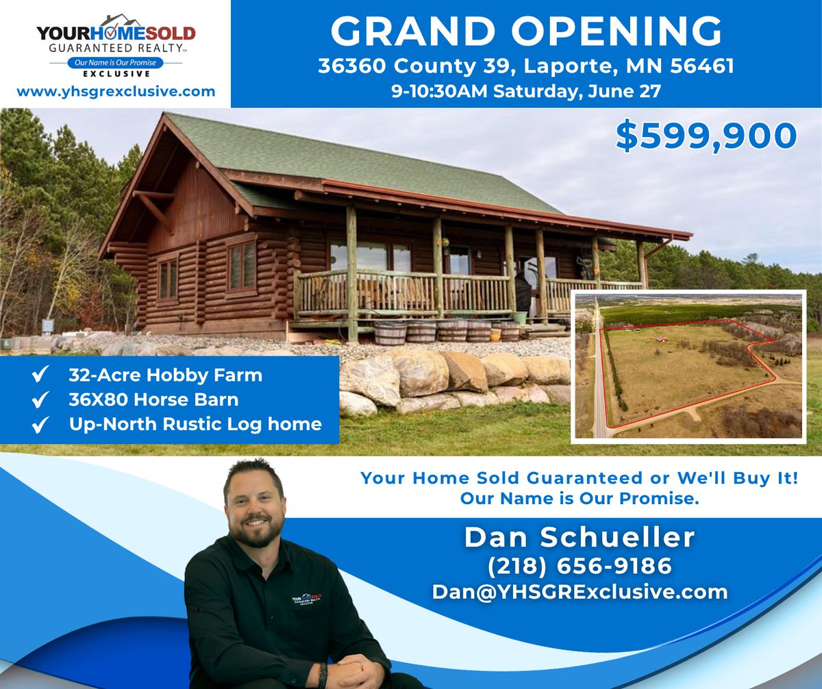 LakeshoreMN's tweet photo. OPEN HOUSE | Saturday, June 27 | 9:00–10:30 AM
Experience horse country living at its finest on this stunning 32-acre Laporte property. This is where equestrian dreams meet peaceful country living. Come take a look and imagine the lifestyle. https://t.co/qF4zluCpGV