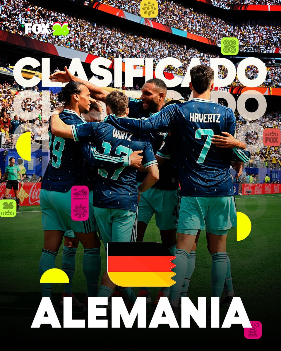 somos_FOX's tweet photo. 🇩🇪¡ALEMANIA ESTÁ EN DIECISEISAVOS!

Los 4 veces campeones del mundo pelearán por el título Mundial entre las 32 mejores selecciones del mundo.

#Fox26 https://t.co/WM0kUMXg0U