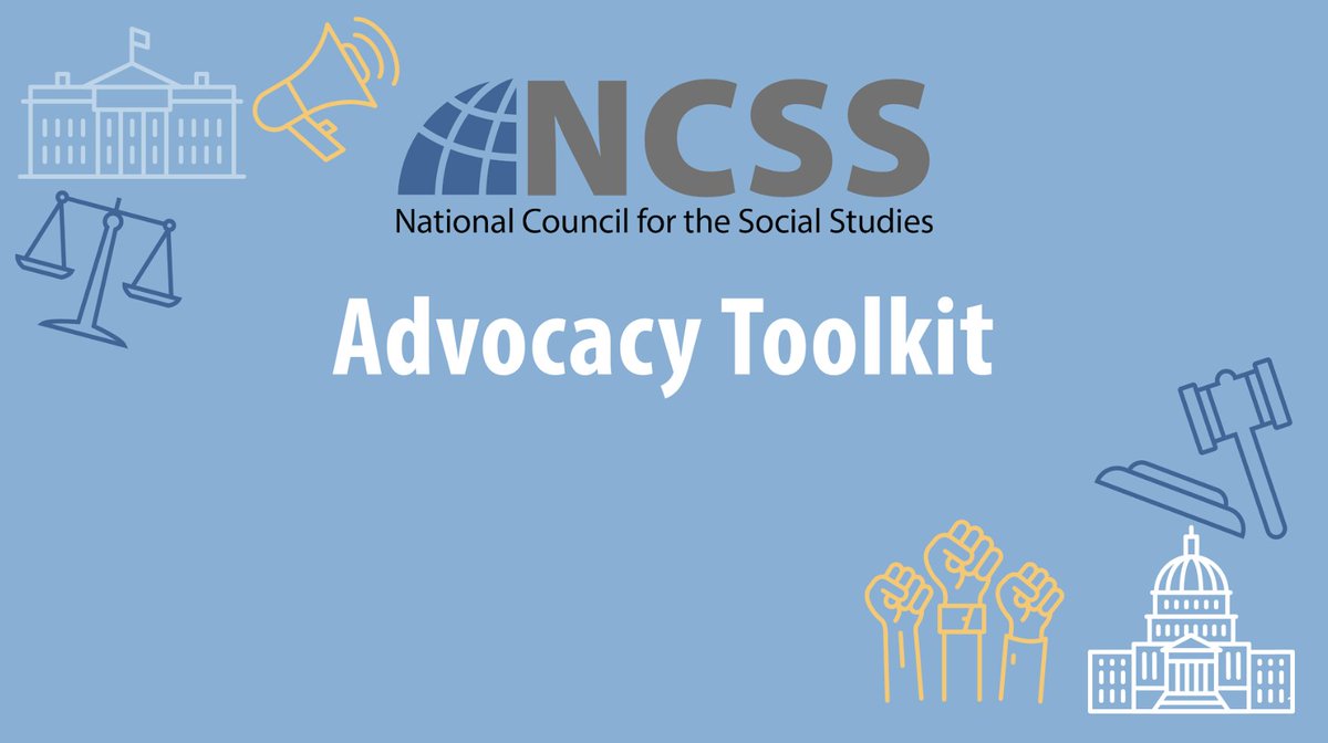 NCSSNetwork's tweet photo. 🧰 The NCSS Advocacy Toolkit is an educational resource and planning tool created and developed for non-profit educational and research purposes with the objective of advocating for social studies education: https://t.co/y2kBnX4h6a #advocacy #socialstudies #education https://t.co/H3E4Nt7W3V
