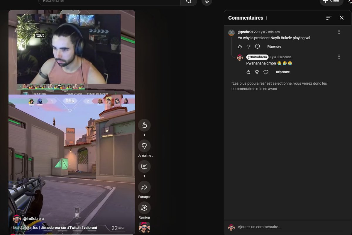 ImSobrera's tweet photo. Ptdrr mais wsh 1er com que j'ai sous un short ytb c'est ça 
Après en vrai ça vaa il me compare pas à quelqu'un de laid en vrai 
#valorant #twitchclips https://t.co/R4Wo7VNiXu