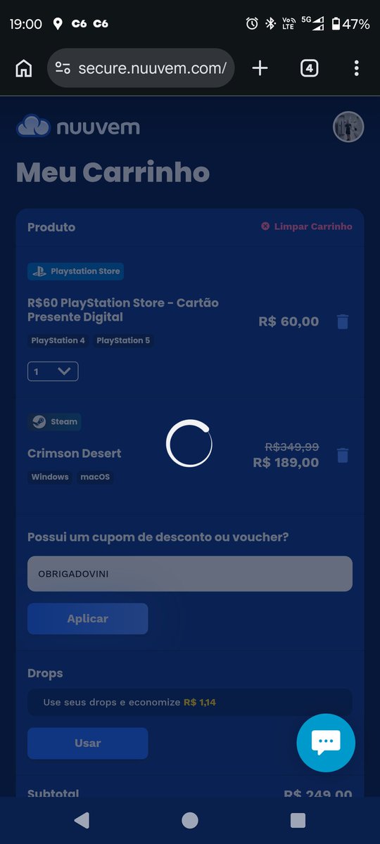Michael_DML's tweet photo. @nuuvem E agora dizem que iam liberar novamente. E novamente fui feito de trouxa, na esperança de garantia mais 60 reais para pegar a versão Premium do GTA com um descontinho mínimo (já que não consegui o grande desconto 13h), tentei de novo e novamente fui feito de trouxa.  😕😕 https://t.co/T6RfB2tnNk