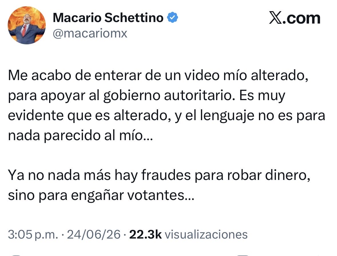 monerohernandez's tweet photo. La derecha ahora sí se pasó: manipular un video para hacer creer que MacArio EsCretino apoya a la 4T sí es un intento demasiado burdo para desprestigiar a la 4T: https://t.co/HnvP9LIRML