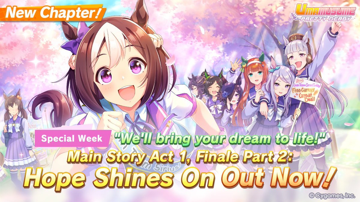 Umamusume_mx's tweet photo. Ya está disponible la continuación de la historia de Special Week, ¡Mucha suerte a todos! #umamusume #anime https://t.co/iXKwNknlXR