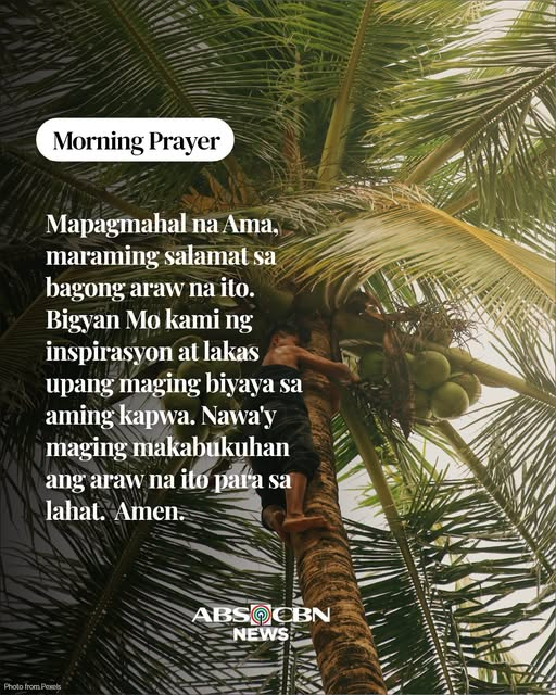 ABSCBNNews's tweet photo. Bigyan Mo kami ng inspirasyon at lakas ngayong araw, Panginoon. 🙏 https://t.co/VckI67EXgQ