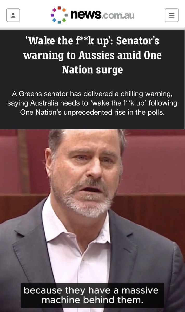 DavidShoebridge's tweet photo. Time to wake the f*** up to the billionaire funded disinformation campaign from One Nation https://t.co/xUuJCdMqs0