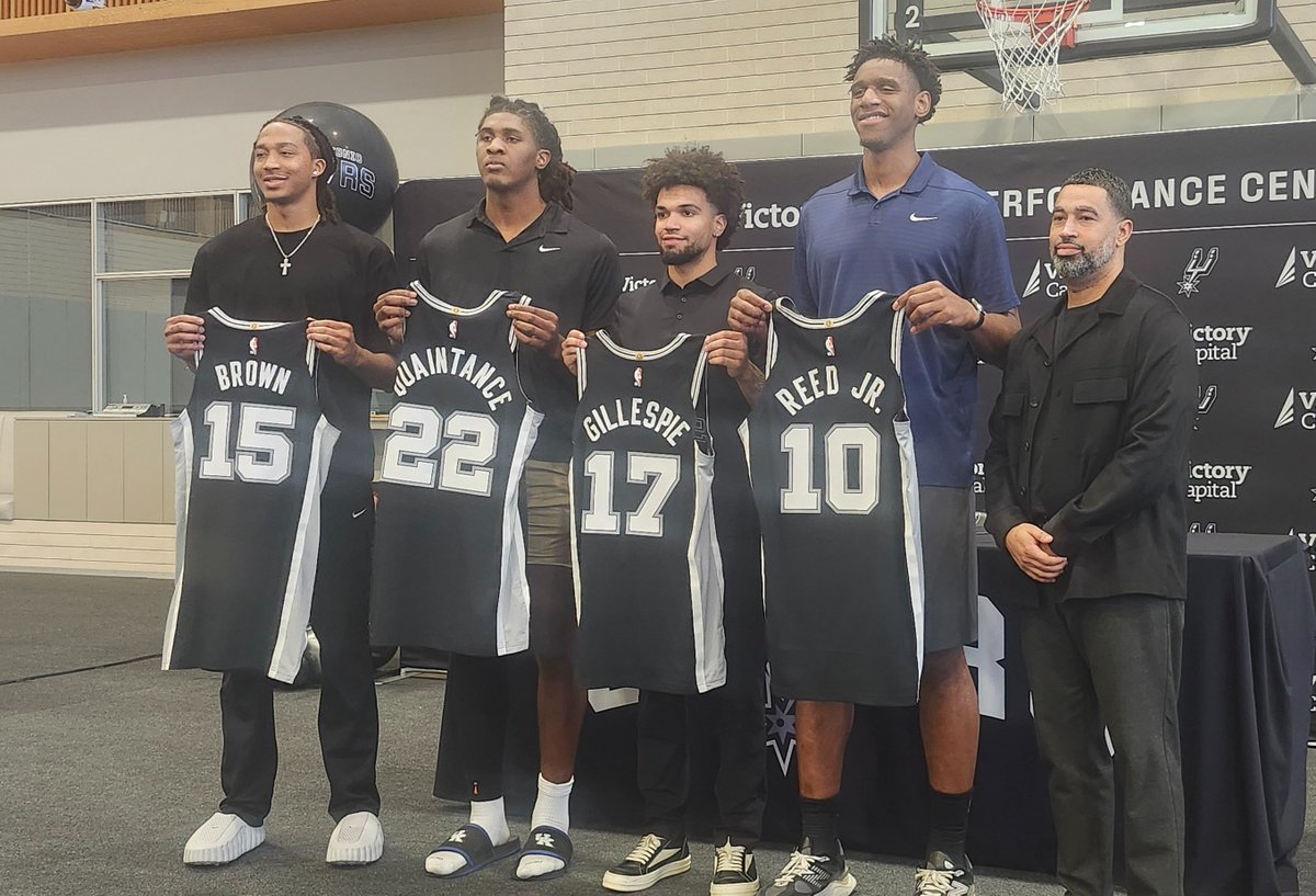 JMcDonald_SAEN's tweet photo. Your Spurs 2026 rookie draft class https://t.co/MBqeDz5kVv