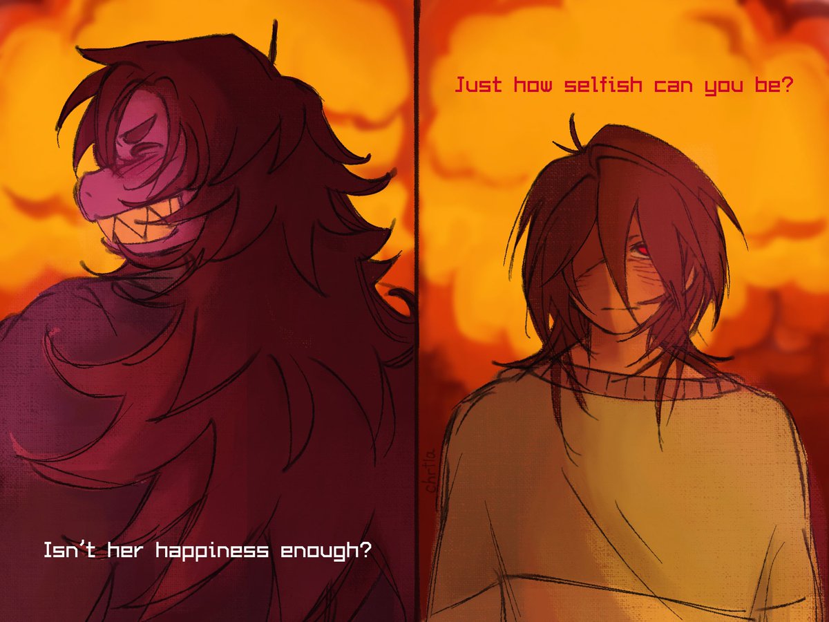 chrtila's tweet photo. #krusie #deltarune 
Spoilers!!!! I guess!!!!!

It’s never been more over. Hooray. https://t.co/YtkKqE0oVU