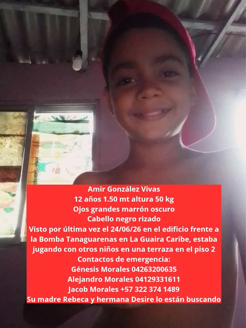 Perezmaryuli's tweet photo. @hellchaan Se busca AMIR GONZÁLEZ, estaba jugando con sus amigos en el momento del terremoto, su madre y familia lo están buscando, fue visto por los vecinos de la zona, OP 26 Torre J Caribe Playa los Cocos, La Guaira. DIFUNDIR PORFAVOR!!! https://t.co/DTzzRyDoJg