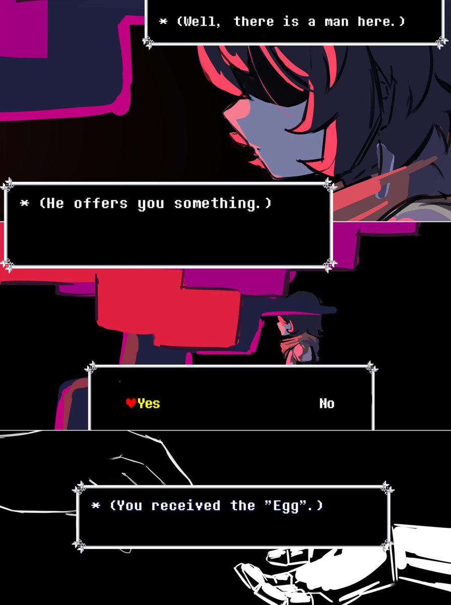 floofozip's tweet photo. Chapter 5 Spoilers/Content

Eggs (1/2) #DELTARUNE https://t.co/HL85DTjrK1