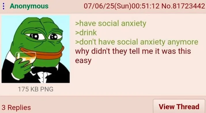 blacknredtext's tweet photo. anon drinks https://t.co/ndiMFrrGJv