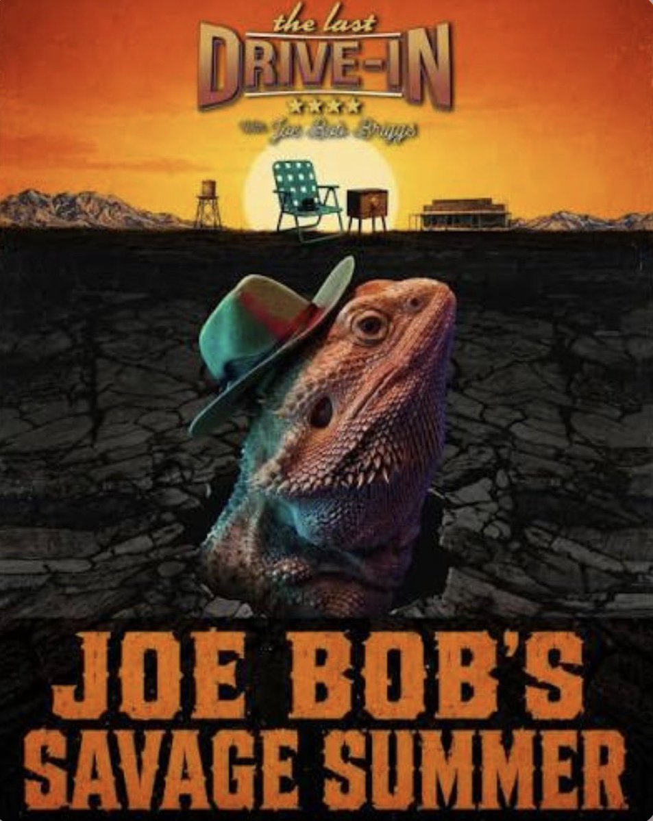 70shorrorkid's tweet photo. Hey!! July 10th 2026 9pm ET Joe Bob’s Savage Summer! Pack up your Lone Star Ice Pops, sunscream and join us! Word on the street is a certain mangled dick expert is bringing the wieners! Don’t miss this red hot double feature. Be There 🤗 SHUDDER/AMC+ #mutantfam #thelastdrivein https://t.co/4hLLJjNPkH
