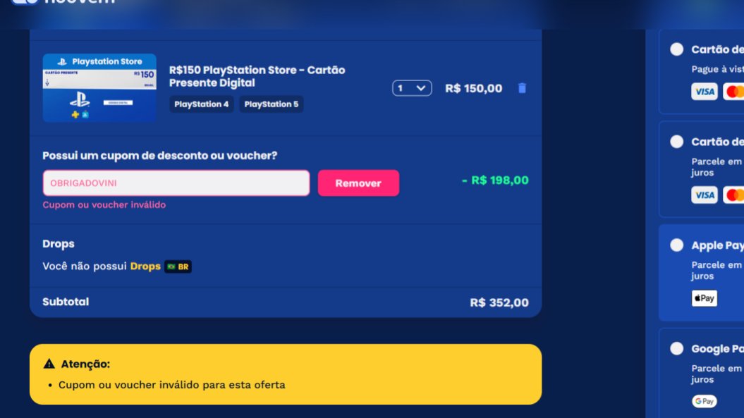 PorraMac's tweet photo. @nuuvem Não finalizou a compra, chegou na parte de pagar e não gerou o qrcode travou tudo.
@nuuvem da atenção ai https://t.co/hbQ3jejHtO