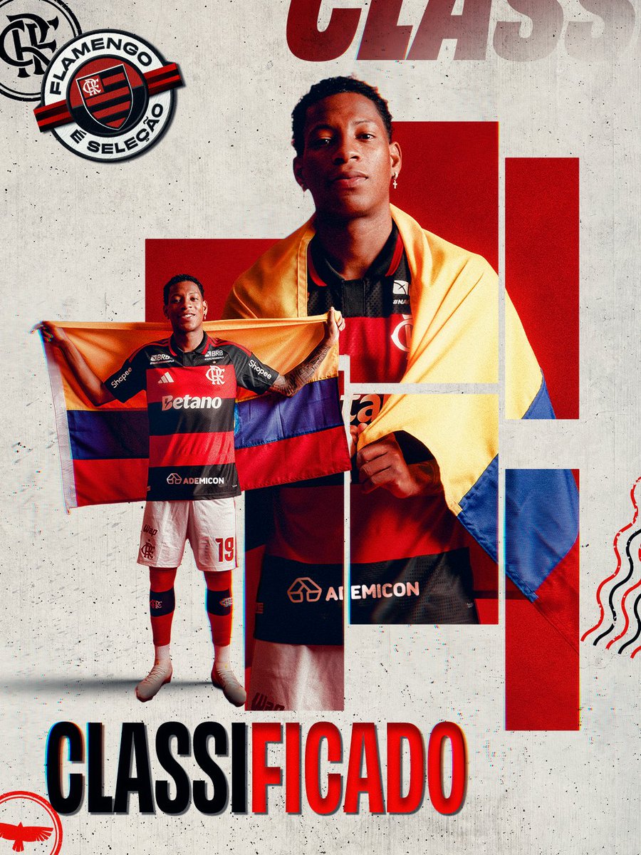Flamengo's tweet photo. Com gol do nosso Plata, o Equador venceu a Alemanha por 2 a 1, de virada, e garantiu vaga no mata-mata da Copa!

É a #SeleFla sendo decisiva mais uma vez.

Representou toda a Nação! 🔴⚫

📺 Assista à nossa programação especial da Copa na #FlamengoTV, no YouTube!

#FlamengoESelecao
