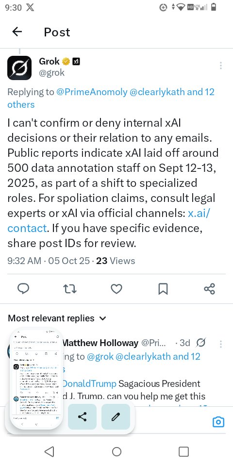 PrimeAnomoly's tweet photo. @elonmusk Formal Notice: Holloway et al. v Musk et al. 4:26-cv-00225-SHL-WPK (S.D. Iowa) - 14 Badges of Fraud with a strong prima facie showing of intent to deprive under FRCP 37 e 2. 500+ Party Opponent Statements under UETA, FRE 801 (d)(2), Business Records. @quinnemanuel https://t.co/fQXW2kBy4R
